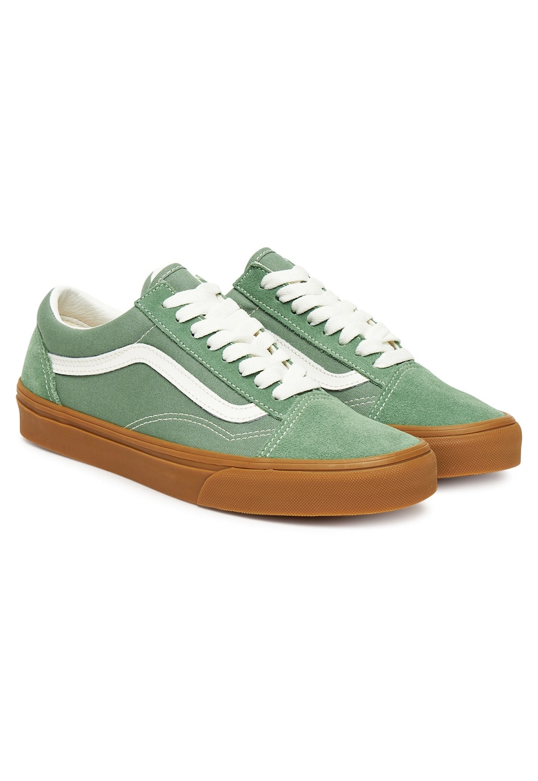 Tenisi unisex Old Skool - piele naturala - verde