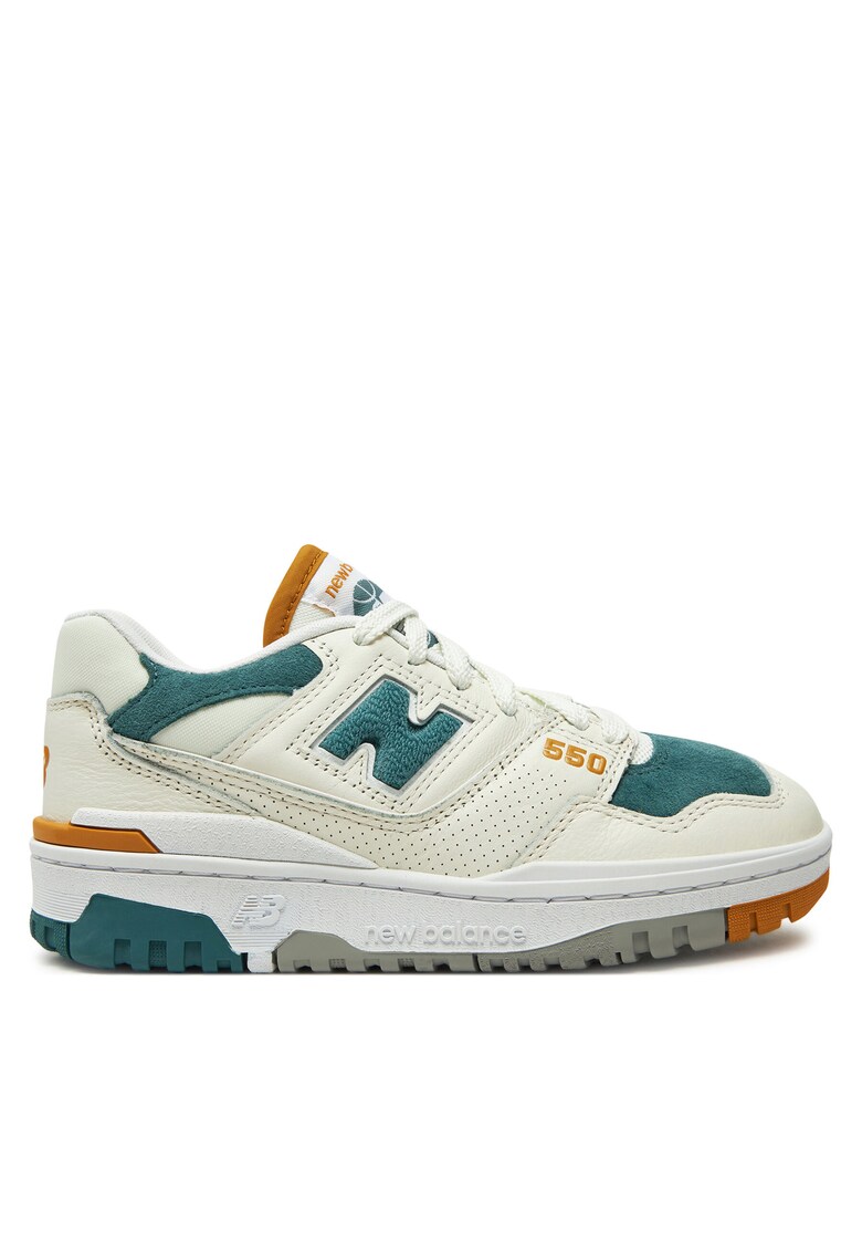 Adidasi sport unisex BB550VRA - piele naturala - alb
