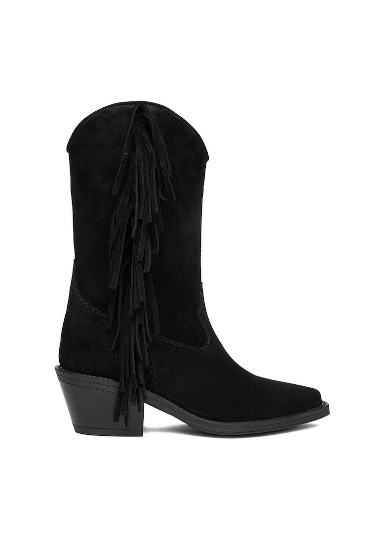 Cizme dama - cowboy - piele naturala - negru