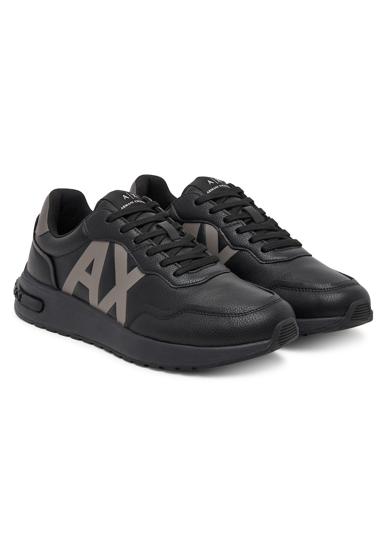 Pantofi sport barbati negru - piele ecologica - pentru alergare