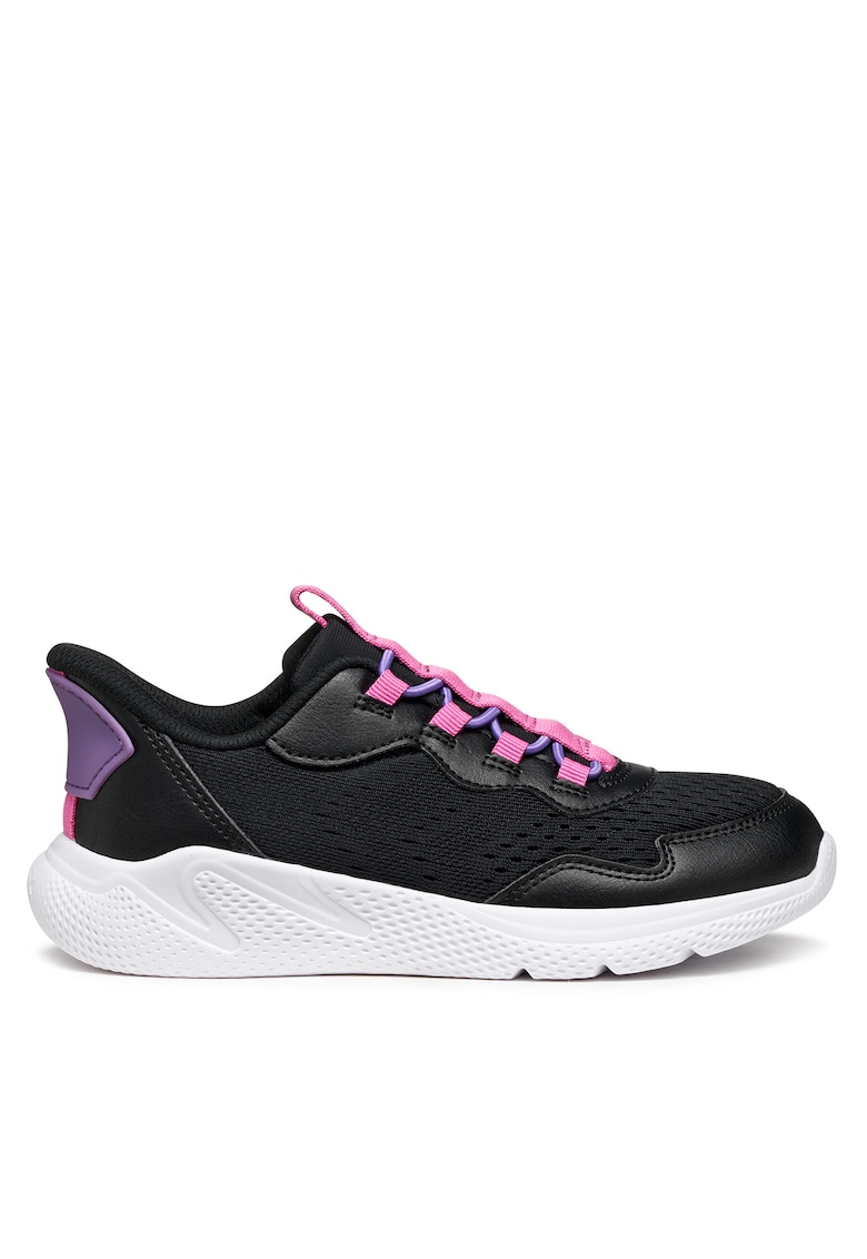 Pantofi copii - fete - negru/roz - tesatura plasa