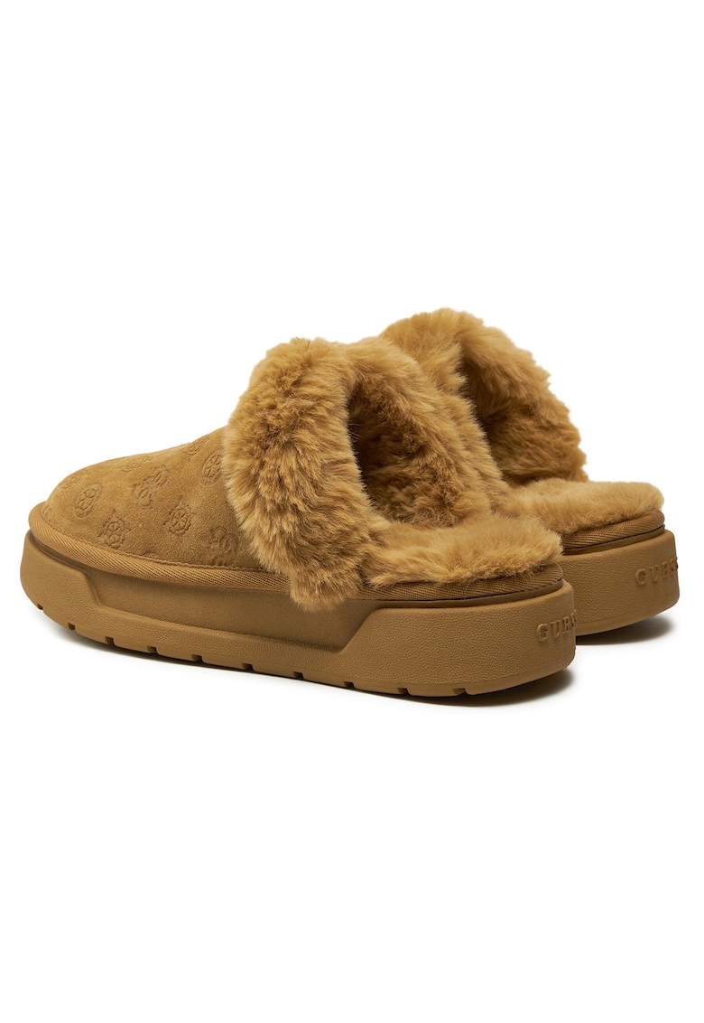 Guess Papuci dama COGNA - piele naturala - model Unika3 - culoare bej