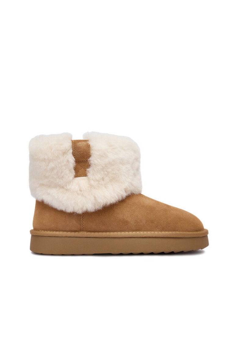 Ghete de zapada dama - maro - piele naturala