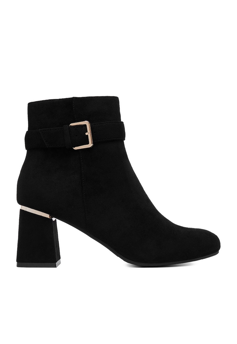 Botine dama - HX19021-9 - negru - sintetic