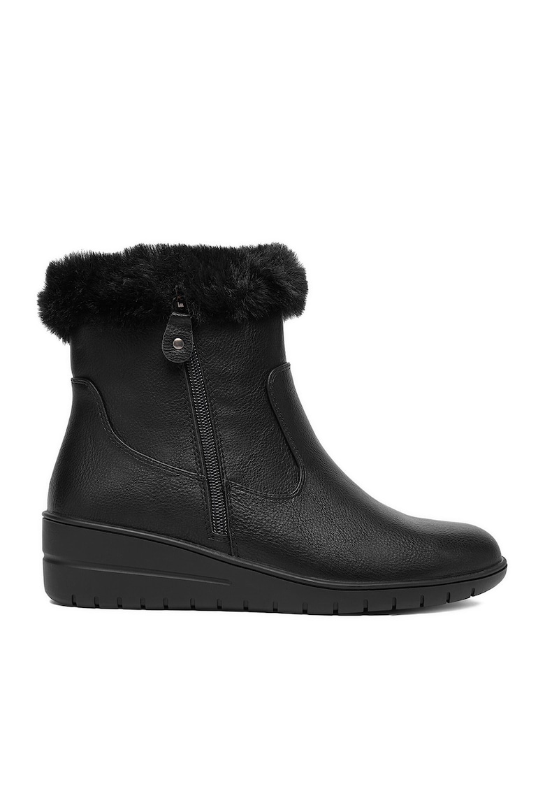 Botine dama - negru - textil CEO-RE23F677-5