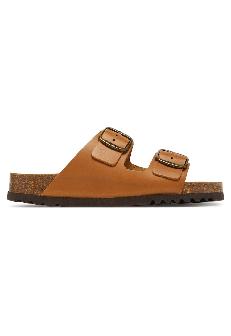 Papuci dama Josephine - piele naturala - culoare cognac
