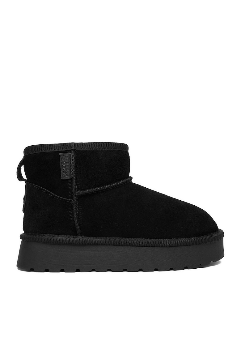 Cizme fete - piele naturala - negru
