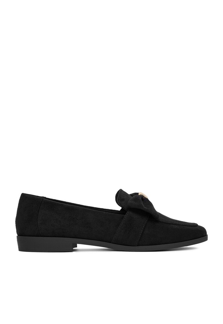 Mocasini dama negru - textil
