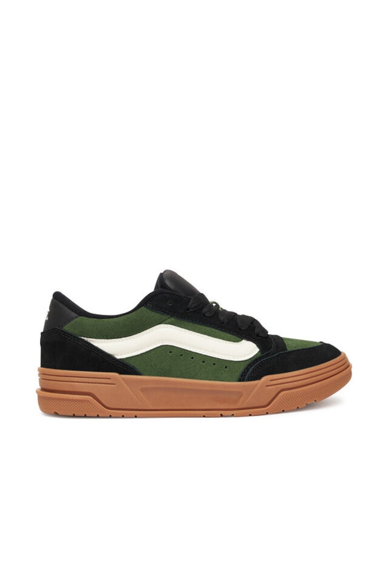 Tenisi barbati Hylane - piele naturala - negru/verde