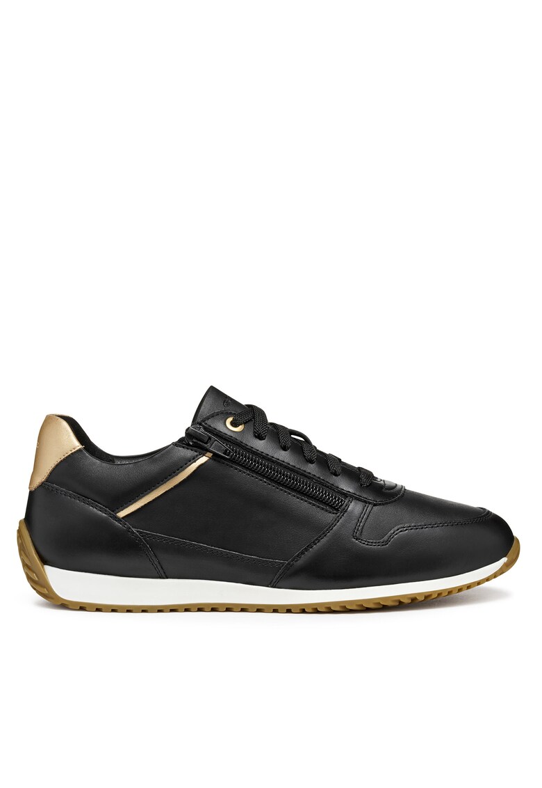 Adidasi D56N0A 085 - negru/auriu - piele ecologica
