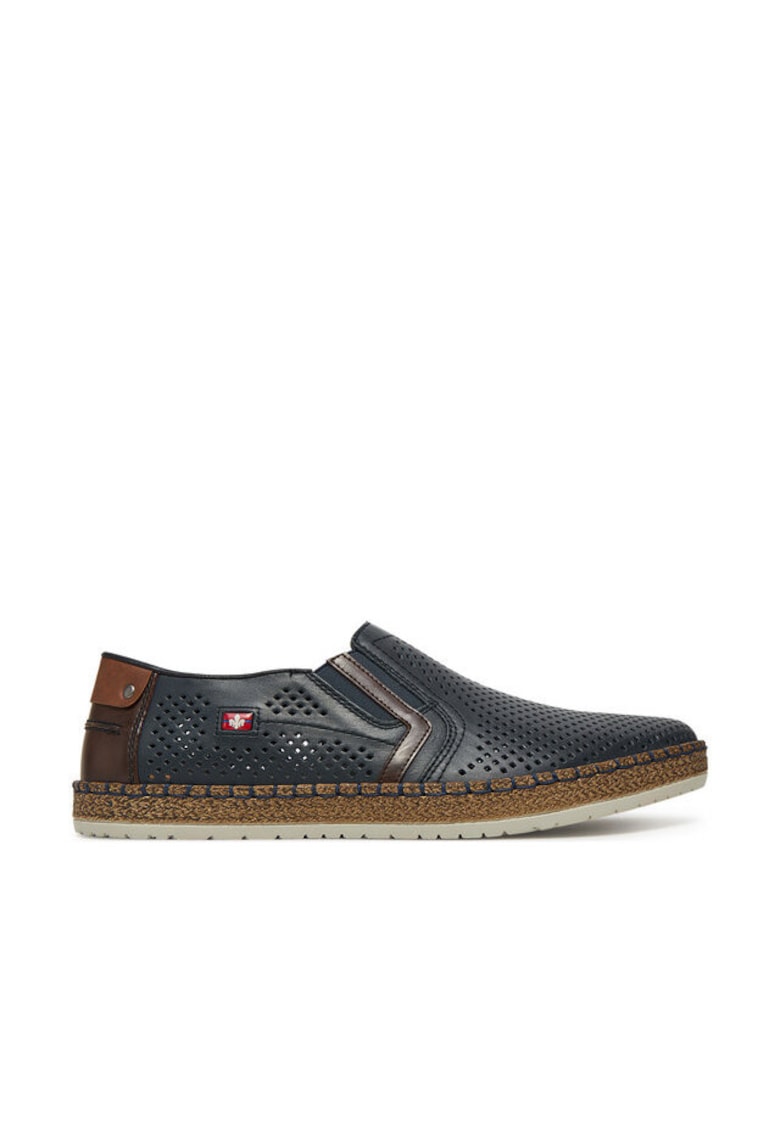Pantofi barbati - model B5297-14 - piele naturala - albastru inchis