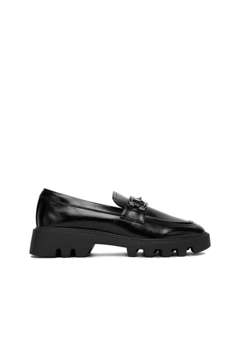 Mocasini dama - negru - tesatura -