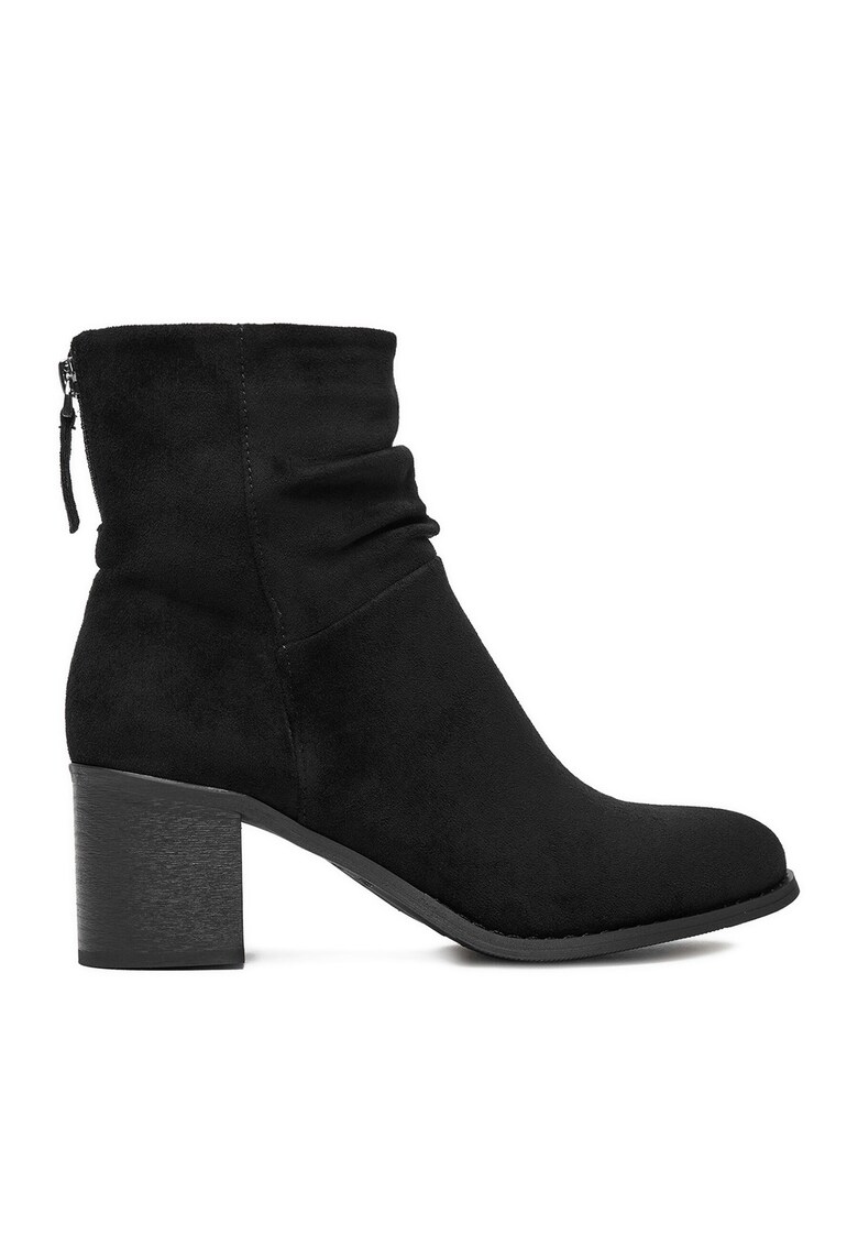 Botine dama - model Jenny - negru - textil