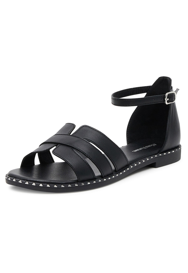 Sandale dama - negru - material textil -