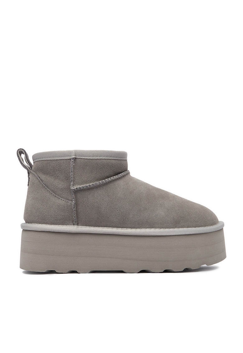 Ghete de zapada dama - piele naturala - gri - Gri