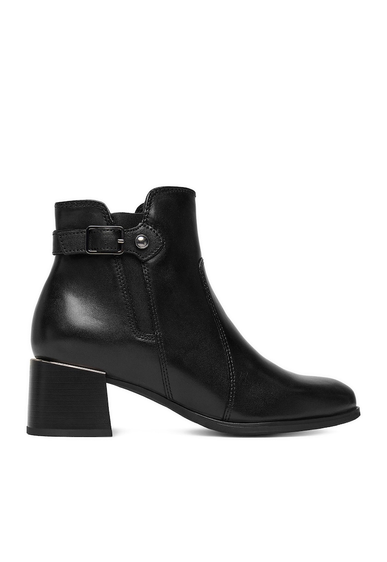Botine dama - piele naturala - negru -