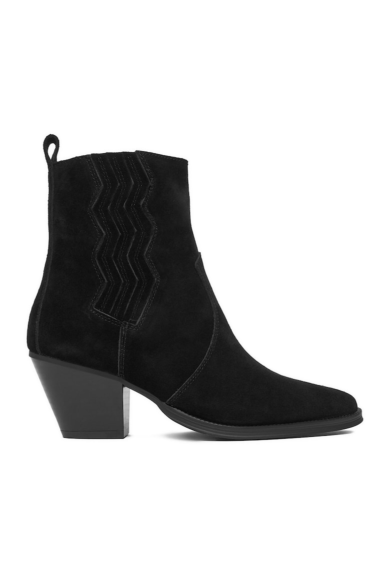 Botine dama 20258-1 - negru - material sintetic