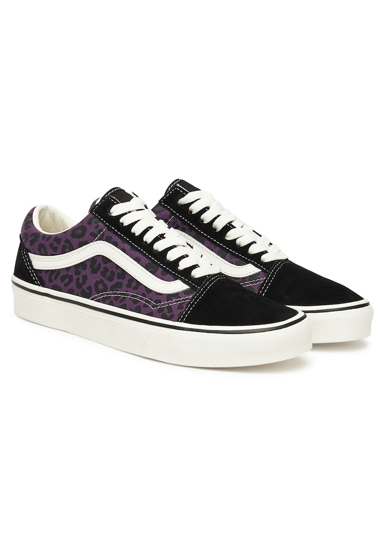 Tenisi Old Skool VN000D7Z6N - unisex - Negru/Mov - piele naturala
