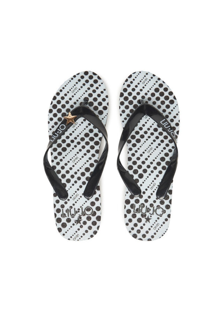Slapi model Sn.Wh/Rig.Pois Nero - pentru femei