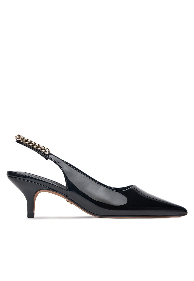 Sandale dama - cu toc - piele ecologica - negru