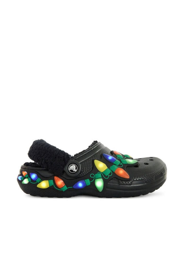 Papuci unisex Classic Lined - negru-multicolor