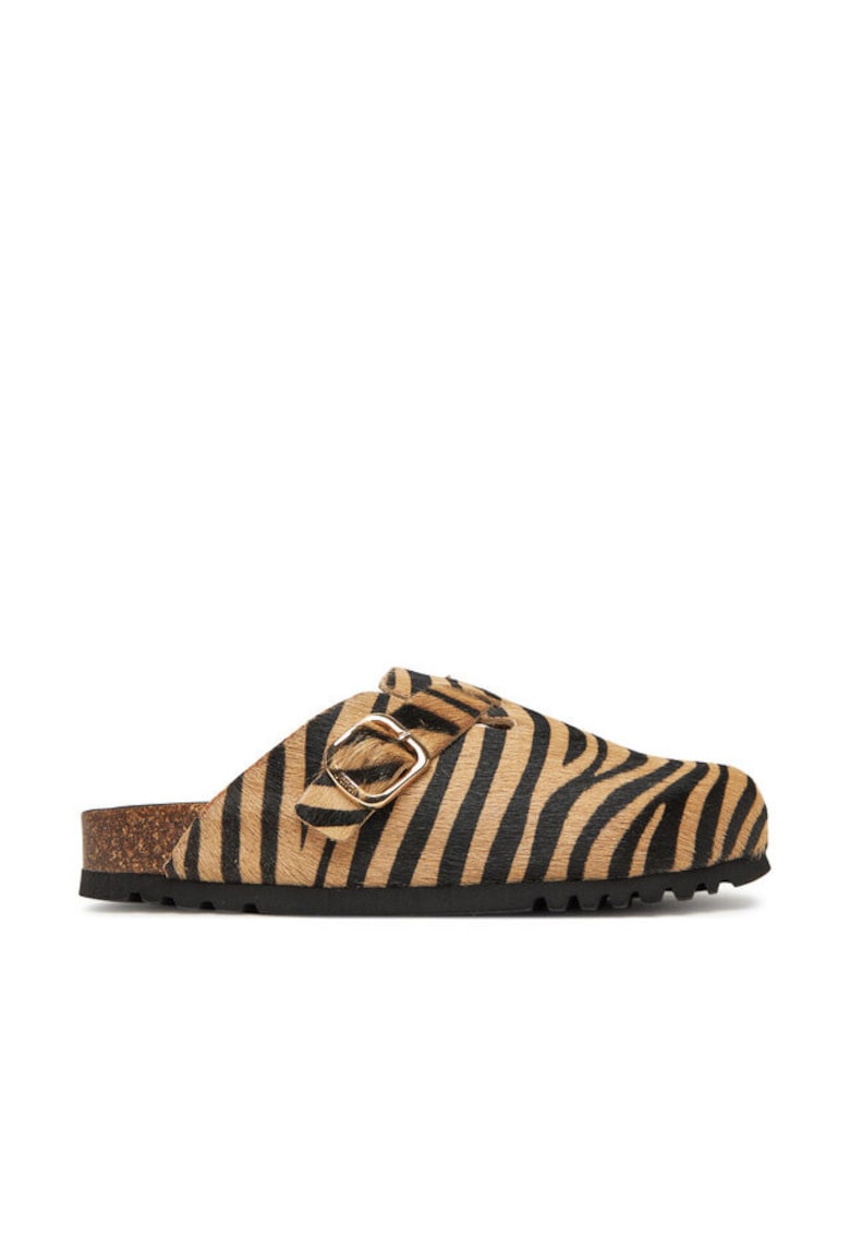dama - piele naturala - Negru/Bej