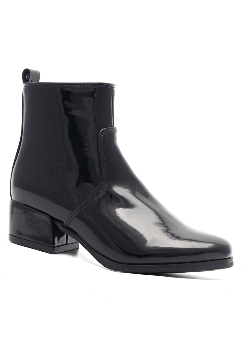 Botine fete - sintetic - negru -