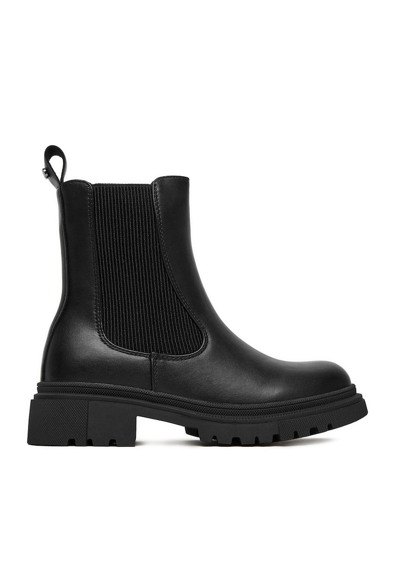 Botine fete textil - negru