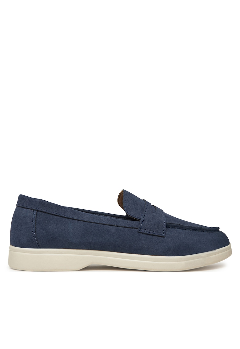 Mocasini dama - albastru - material textil -