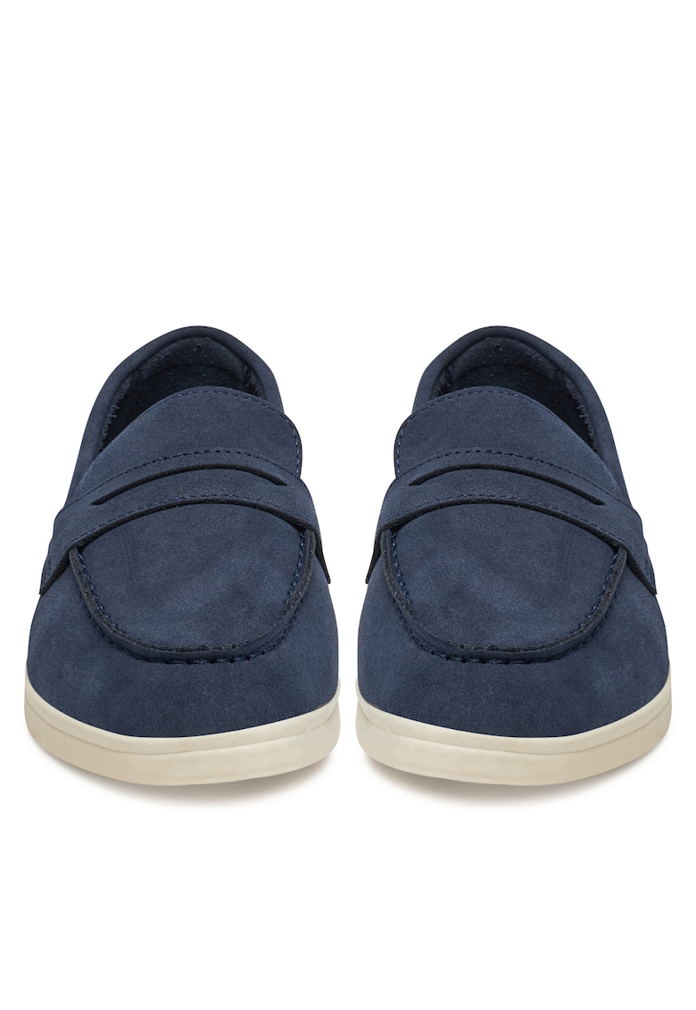 Mocasini dama bleumarin - tesatura