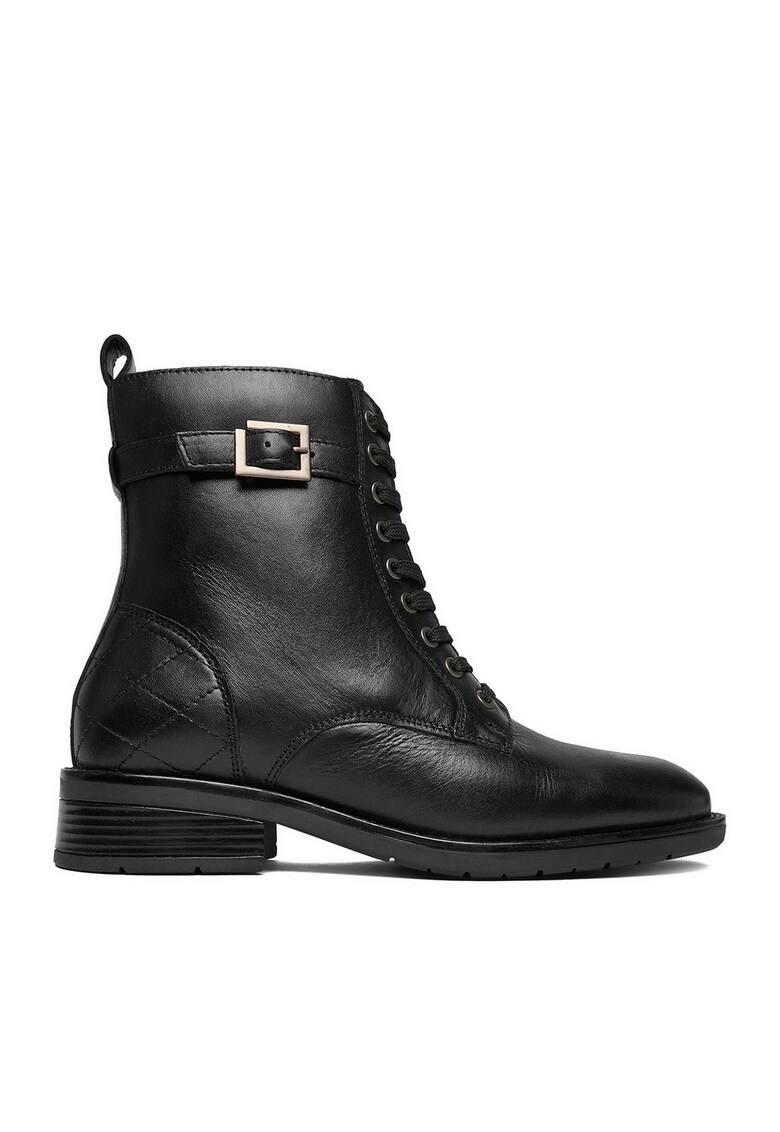 Botine dama piele naturala negru - Negru