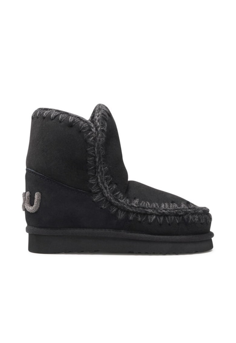 Ghete dama Eskimo 18 Glitter Lo - piele naturala - negru