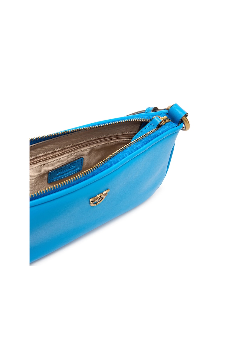 Geanta dama Azzurro F32Q Half Moon Baguette M - piele naturala - roz