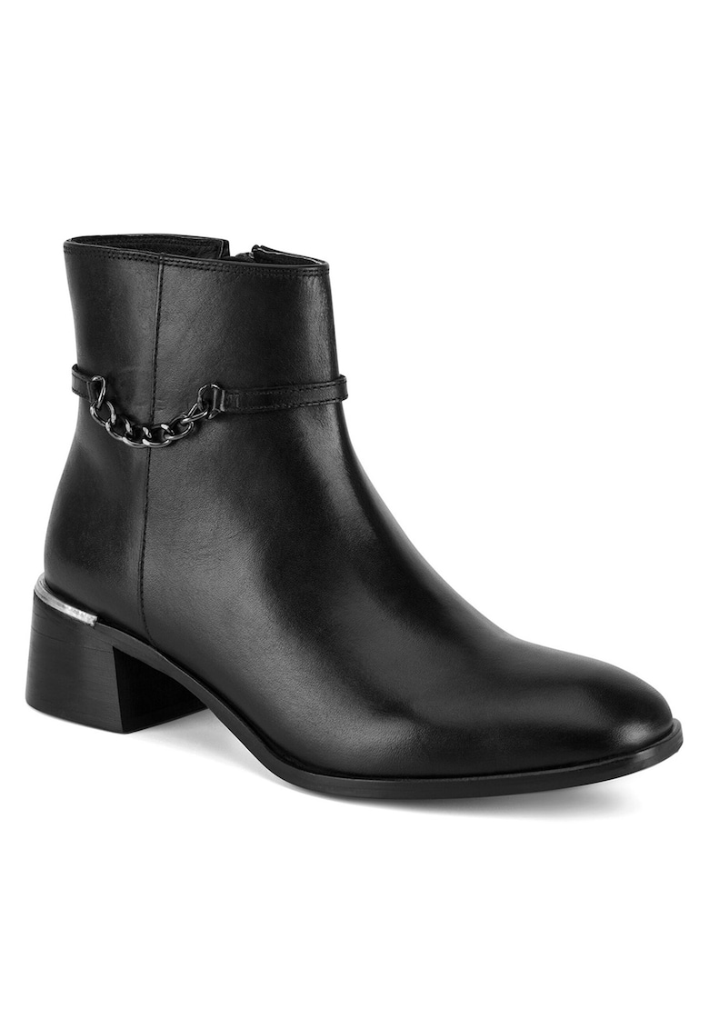 Botine dama - piele naturala - negru WI32-E1097-02SB