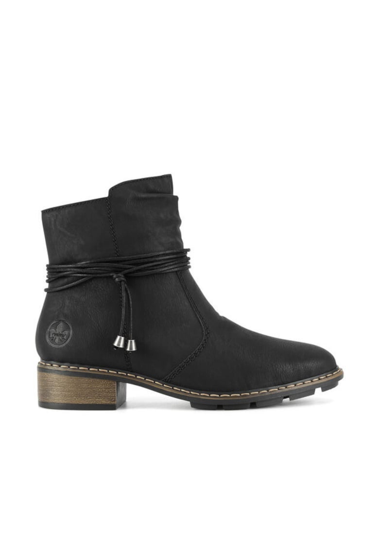 Botine dama 77263-00 - negru - sintetic