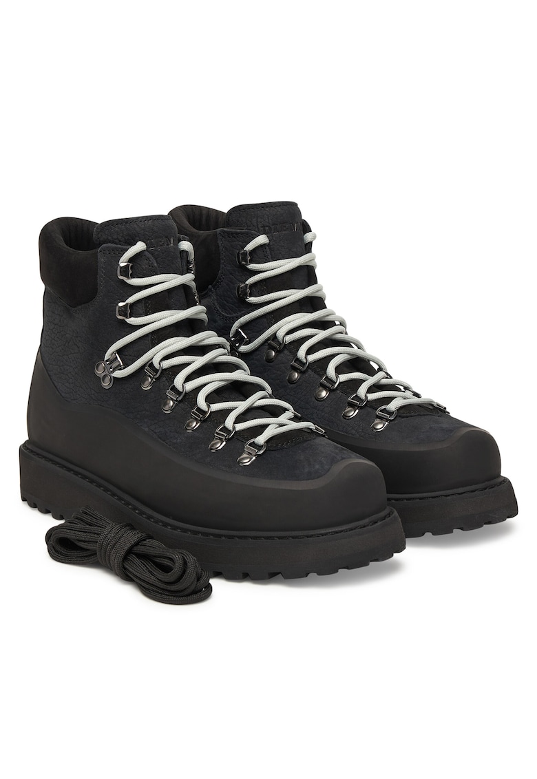 Ghete barbati Black Roccia Vet - piele naturala - Negru