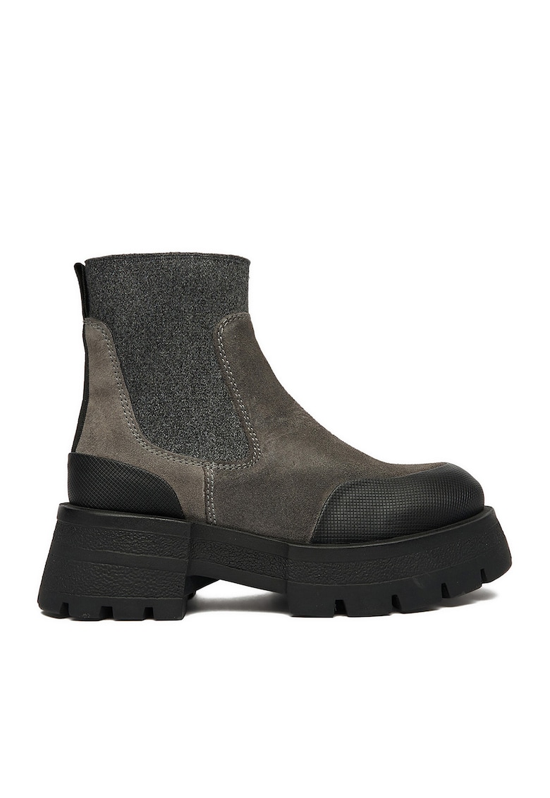 Ghete dama piele naturala - gri - CEO-WI16-525-05