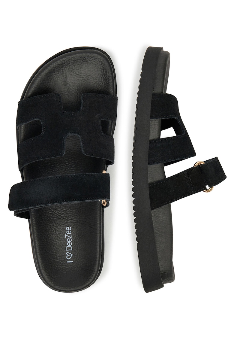 Papuci dama piele naturala - negru - model DZ-S1