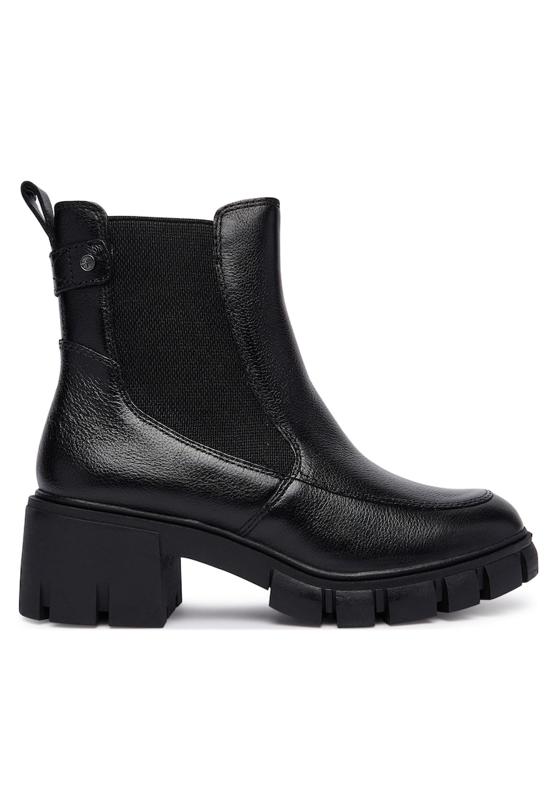 Tamaris Botine dama 003 1-25822-45 - piele naturala - negru - Negru