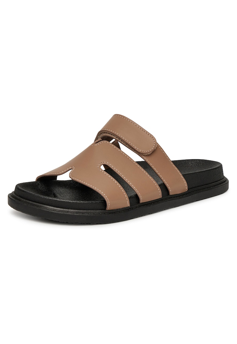 Papuci dama - bej - material sintetic - design minimalist -