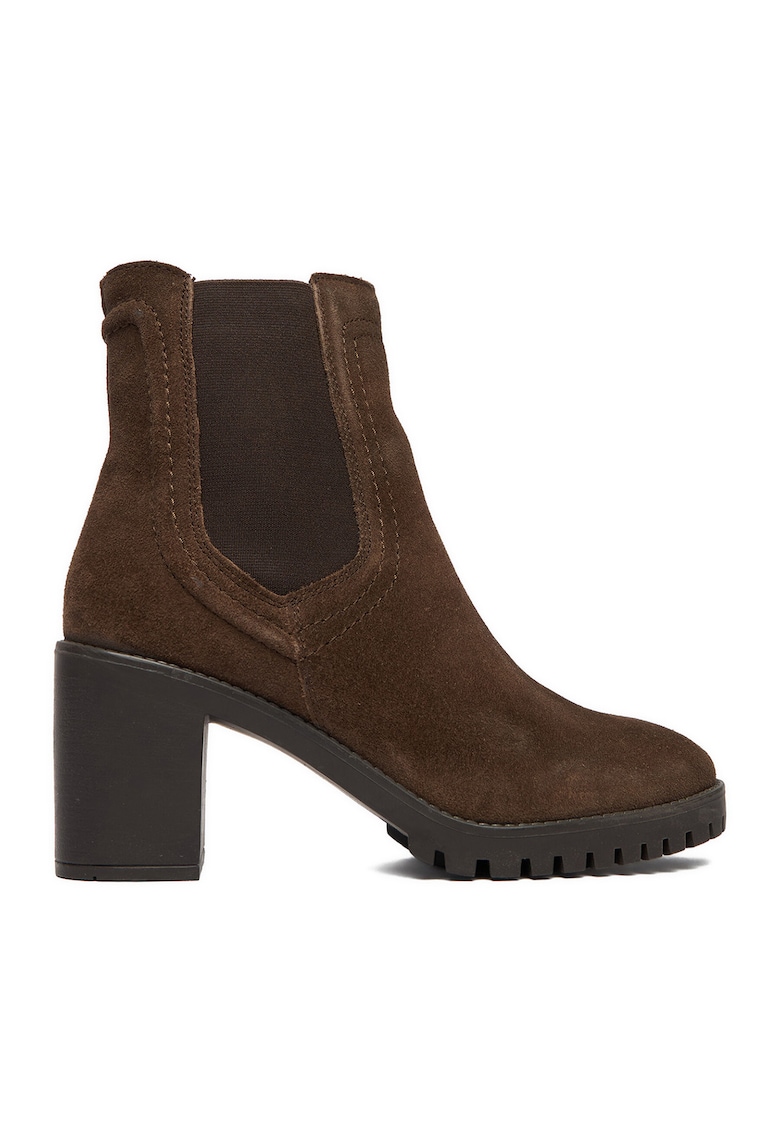 Botine dama - piele naturala - Maro
