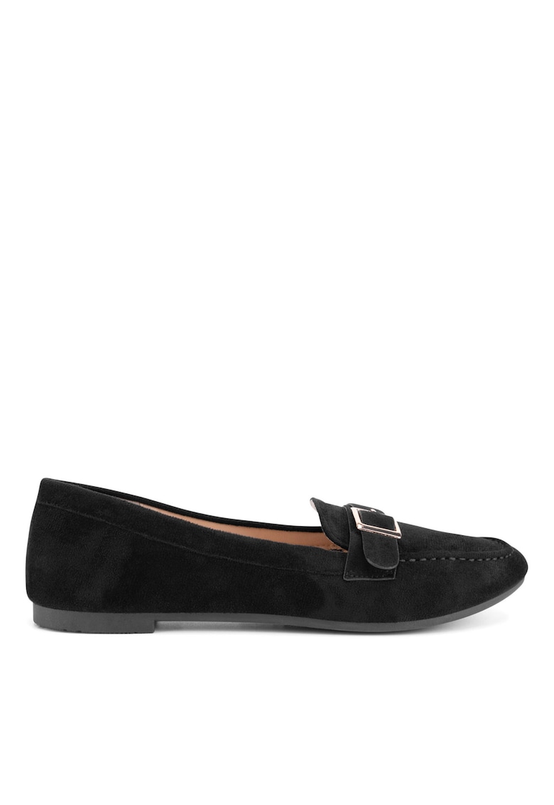 Balerini dama - textil - negru