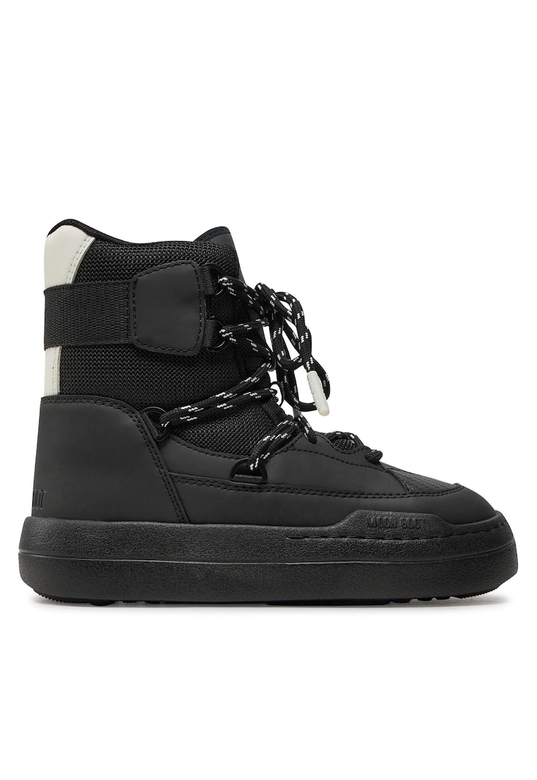 Ghete unisex Black Park - piele ecologica - negru