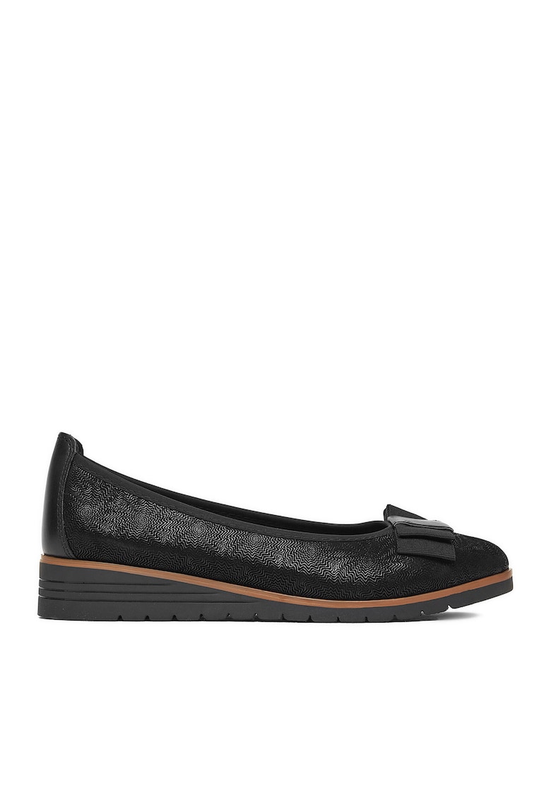 Balerini dama TOMBA - piele naturala - negru