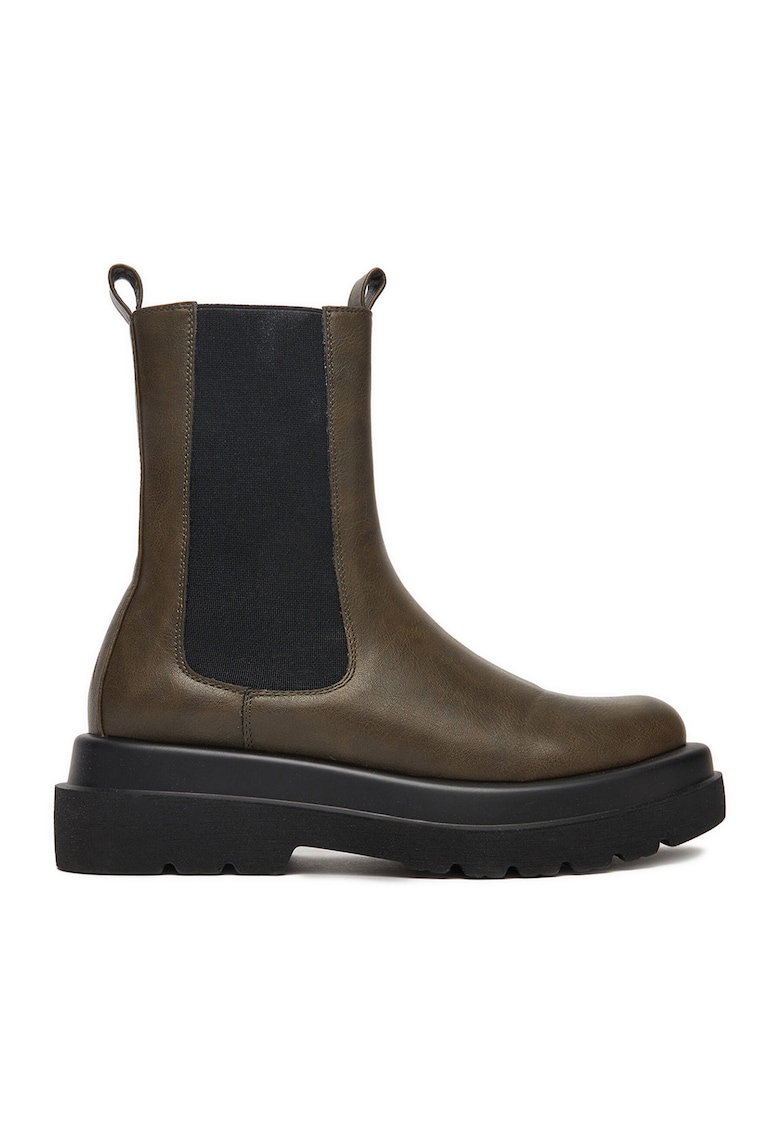Ghete dama model 7223-1-OLIVE - sintetic - negru verde -
