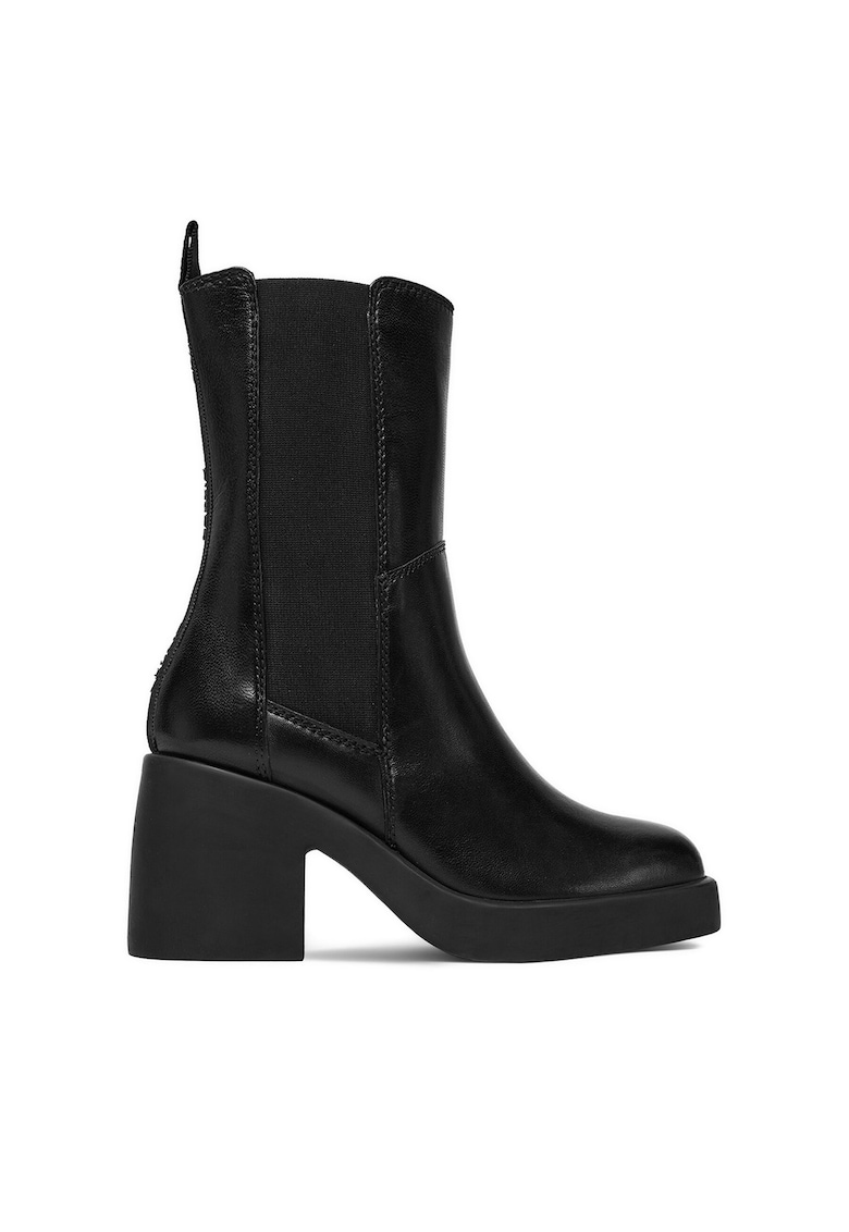 Botine dama - stil Chelsea - piele naturala - negru