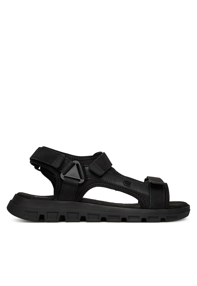 Sandale barbati ZAC-12 MI08 - piele naturala - negru