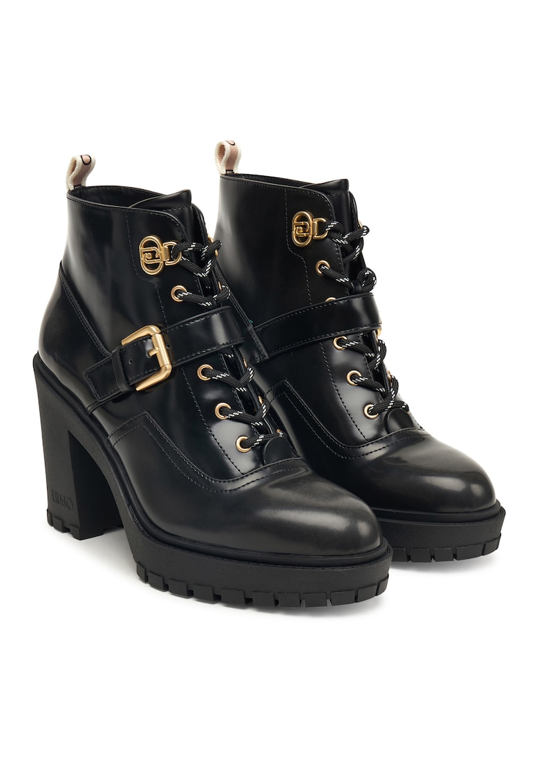 Botine dama - piele naturala - negru 22222 SF5071 PX112