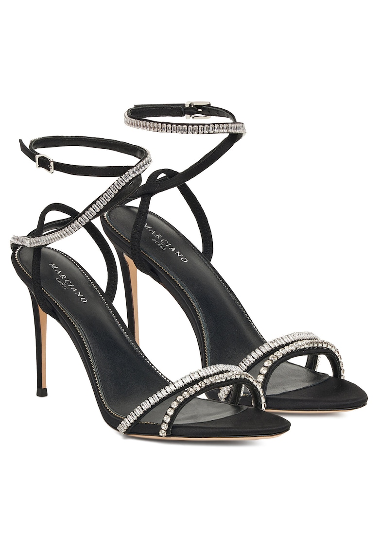 Sandale dama - piele naturala - negru - Negru