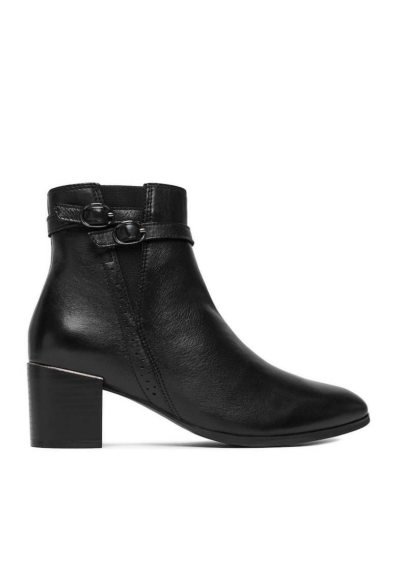 Botine elegante din piele naturala - Negru
